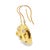 18k Hammered Finish Yellow Gold Diamond Dangle Earrings, Pair For Sale - Image 4 of 5