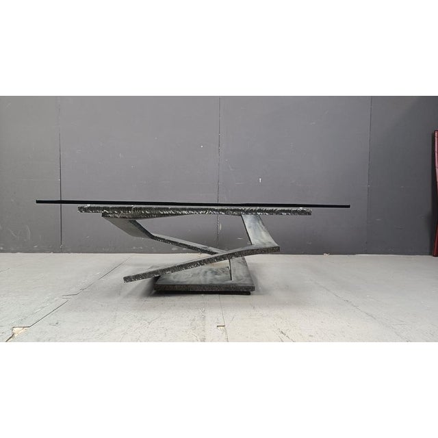 Fleur de Fer Coffee Table attributed to Maurice Barilone, 1980s For Sale - Image 6 of 15