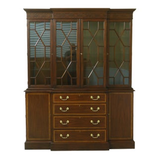 Henkel Harris Model 2365 Mahogany Breakfront For Sale