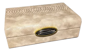 Regency Faux Python Leather and Jeweled Decorative Box