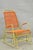 Vintage Mid Century Modern Orange Vinyl Spaghetti Strap Glider Lounge Chair For Sale - Image 18 of 18