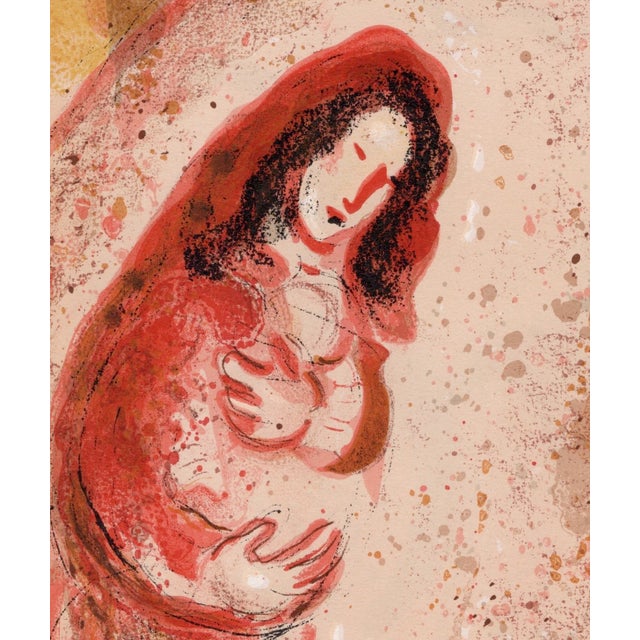 Modern Marc Chagall, Rachel Dérobe les Idoles de son Père (Rachel Steals Her Father's Household Gods), 1960, Original Lithograph For Sale - Image 3 of 8