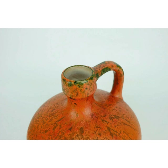 Green German Ceramic Vulcano Vase by Kurt Tschörner for Ruscha, 1960s For Sale - Image 8 of 10