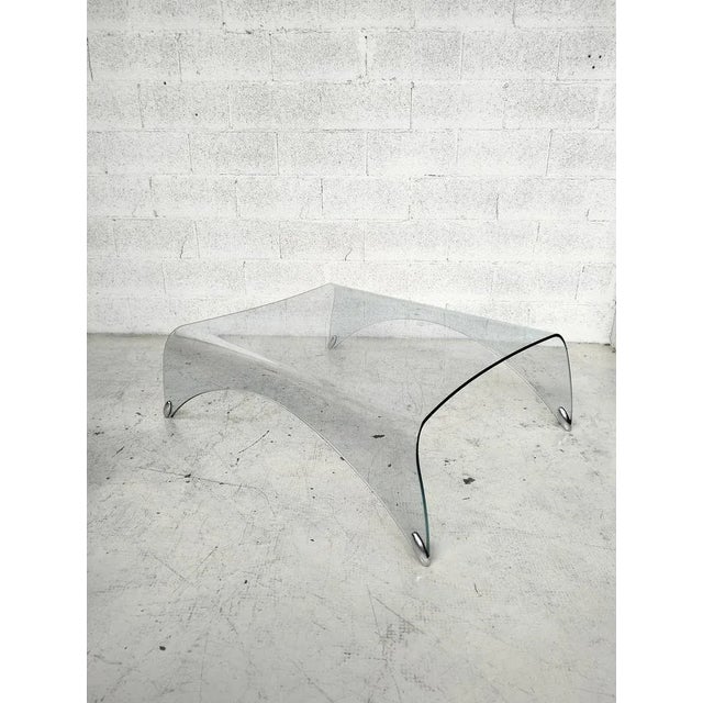 Genio Curved Glass Coffee Table by Massimo Iosa Ghini for Fiam, 2000s For Sale - Image 6 of 12