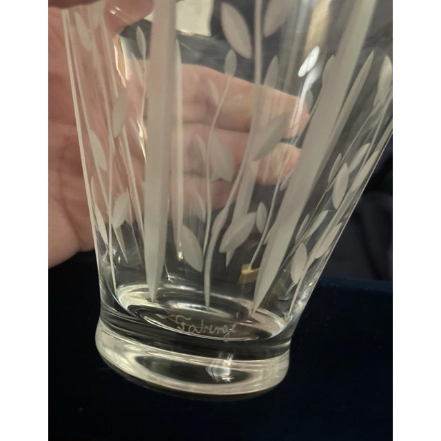 Mid 20th Century Vintage Faberge Printemps Crystal Night Bedside Carafe Set For Sale - Image 5 of 9