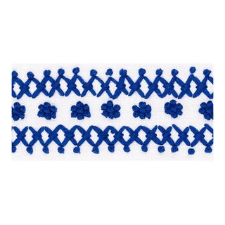 Sample - Schumacher Sunnyvale Tape in Blue For Sale