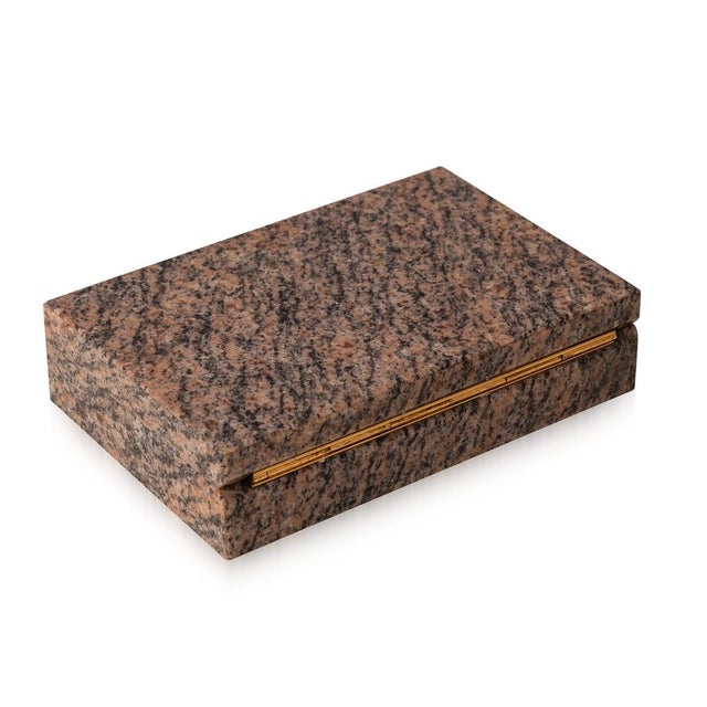 Vintage Italian Juparana Colombo Stone Box, 1960 For Sale - Image 4 of 9