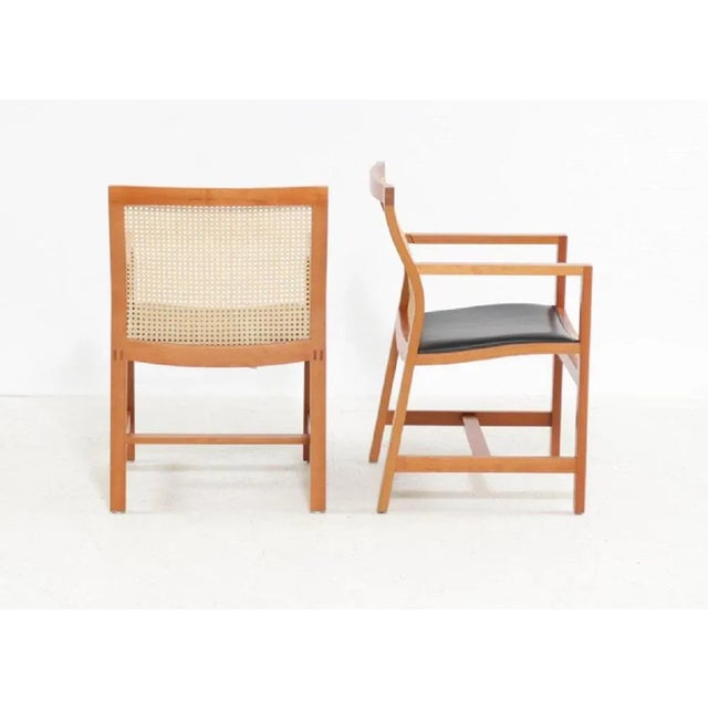 King Series Armchairs in Cherrywood by Rud Thygesen and Johnny Sorensen for Fredericia, 1980s, Set of 2 For Sale - Image 4 of 7