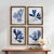 Coastal Indigo Seaweed Prints, Set Of 4 For Sale - Image 3 of 4