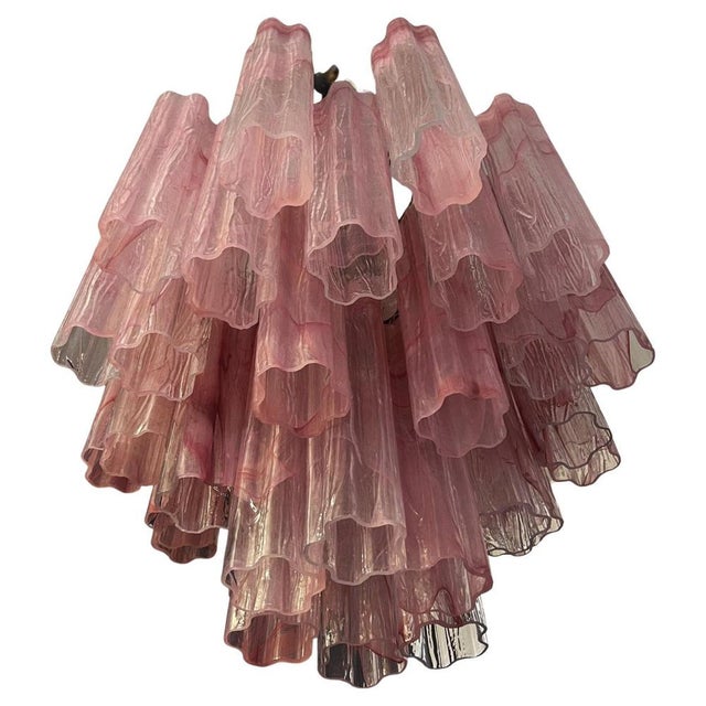 Pink Alabaster Murano Glass Tronchi Chandelier, 1980s For Sale - Image 12 of 18