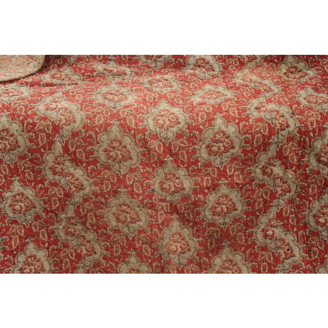 Antique French Faded Floral Boutis Quilt Chairish
