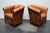Industrial Vintage Dutch Cognac Leather Club Chairs, Set of 2 For Sale - Image 3 of 18