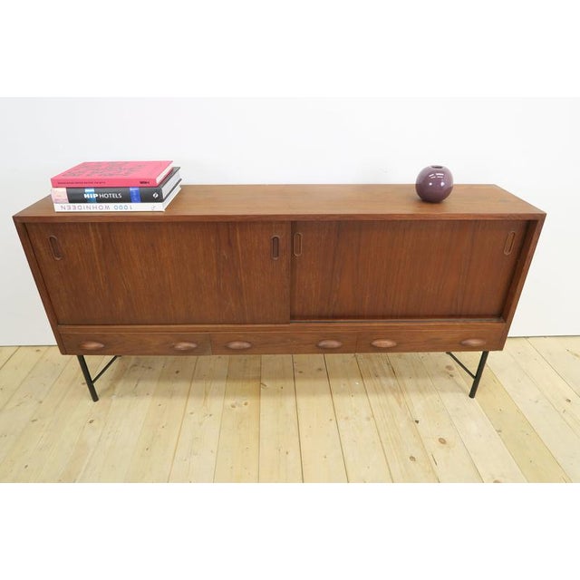 1960s Teak Sideboard with Sliding Doors and Drawers, 1960s For Sale - Image 5 of 11