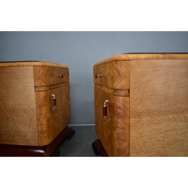 Art Deco Bedside Tables, Former Czechoslovakia, 1930s, Set of 2 For Sale - Image 14 of 18