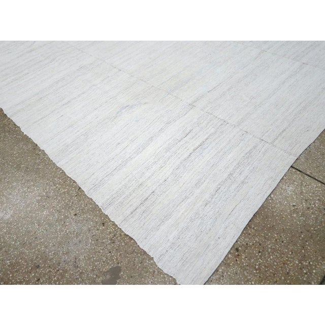 Charcoal Galerie Shabab Collection Mid-20th Century Handmade Turkish Flatweave Kilim Accent Rug For Sale - Image 8 of 10