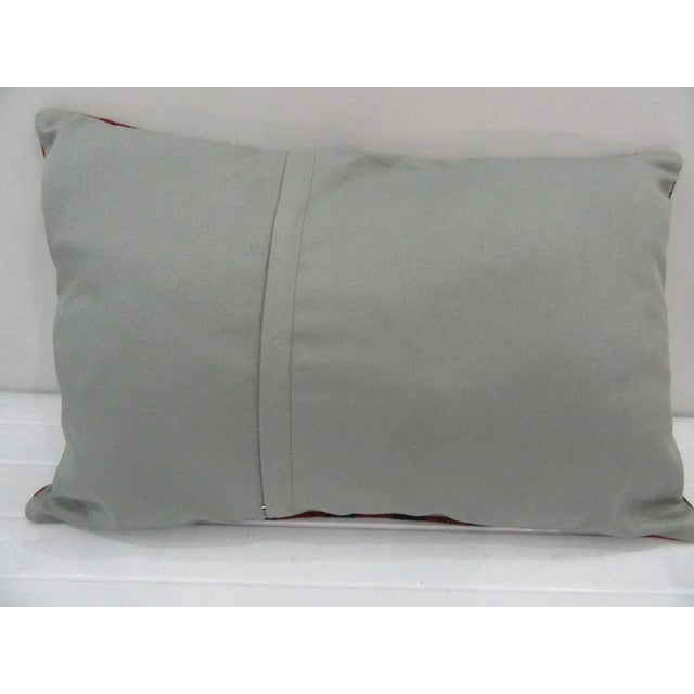 Rustic Handmade Striped Kilim Pillow Cover For Sale - Image 3 of 4