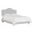 Kenmore Bed in Ink Linen Leopard, King For Sale