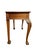 Chippendale Revival mahogany three-drawer console table, English, circa 1880, of bowed-front form, the top with stylized...
