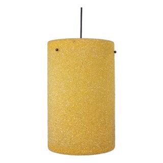 Vintage Yellow Polyester Sugar Tube Lamp, 1960s For Sale