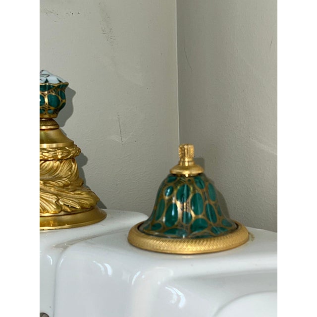 Sherle Wagner Chinoiserie Hand-Painted Pedestal Sink & Complete 24k Gold Hardware Suite For Sale - Image 16 of 18