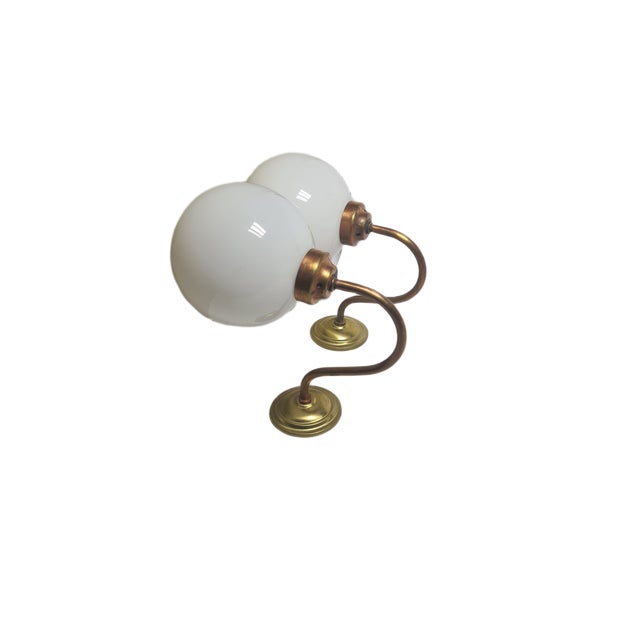 Art Deco Sconces, Poland, 1950s, Set of 2 For Sale - Image 3 of 10