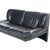 Postmodern Late 20th Century Postmodern Nicoletti Salotti Attributed Black Italian Leather Sofa For Sale - Image 3 of 7