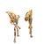 1960s Mid-Century Two-Tone Gold Diamond Leaf Drop Earrings, A Pair For Sale - Image 9 of 11
