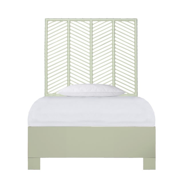 Liam Platform Bed Twin - Celery Green For Sale - Image 12 of 12