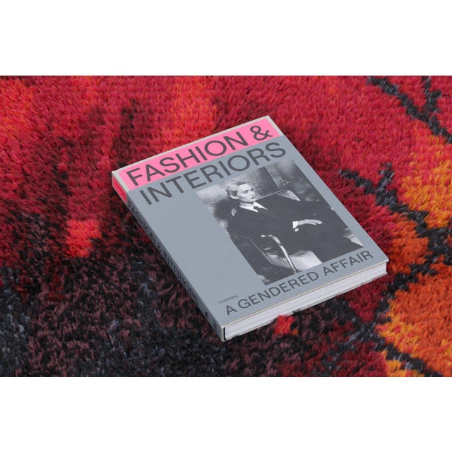 Red Vintage Swedish Rya Rug With Crimson and Orange Abstract Pattern - Rug & Kilim For Sale - Image 8 of 9