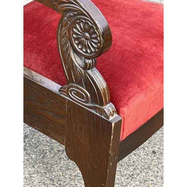 Set of Empire French Library Armchairs For Sale - Image 5 of 10