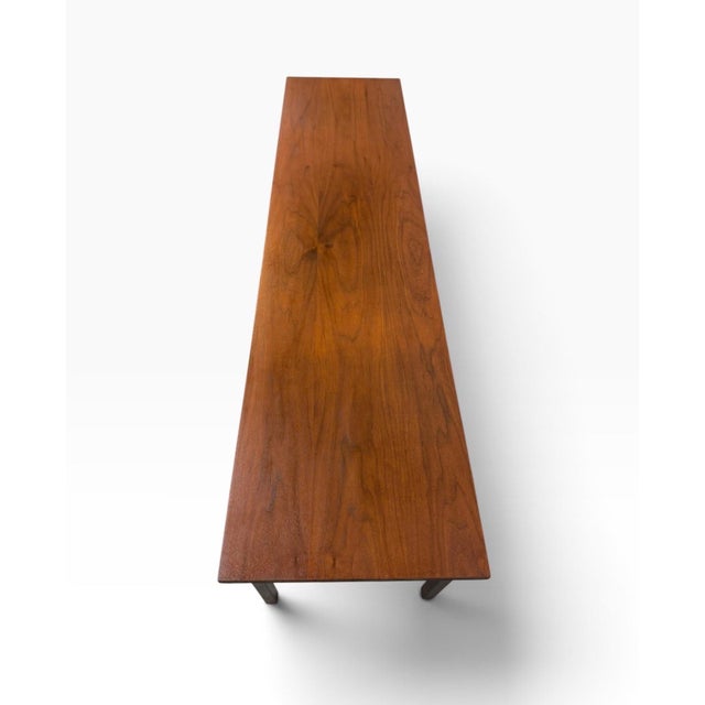 Mid-Century Modern Mid-Century Modern Elongated Rectangular Walnut Coffee Table For Sale - Image 3 of 5