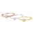 Contemporary Tri-Color 14K Gold Plated .925 Sterling Silver 1/6 Cttw Round Miracle-Set Diamond Stacking Promise R For Sale - Image 3 of 5