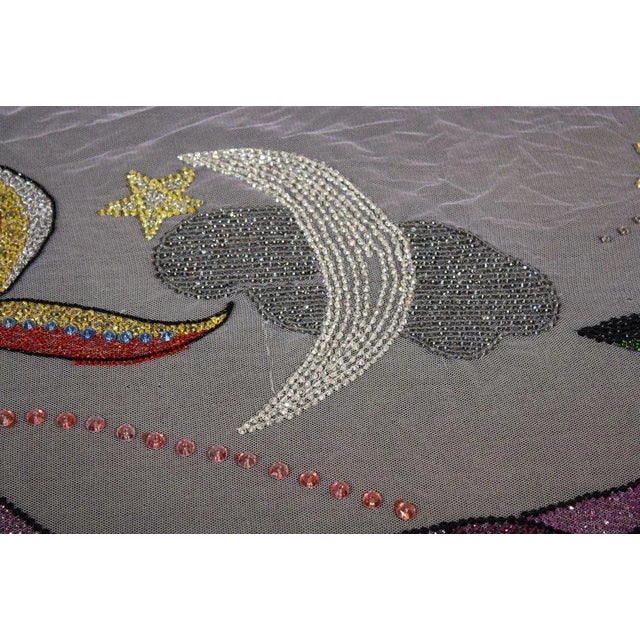 Late 20th Century Vintage Versace Beaded Hanging Textile Art For Sale - Image 10 of 11