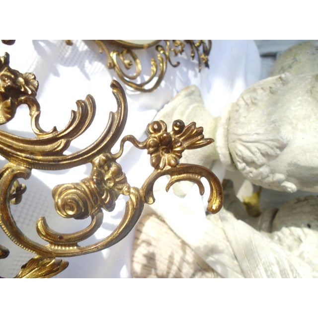 Art Nouveau Wall Paintings with Floral Brass Frames, 1890s-1910s, Set of 2 For Sale - Image 9 of 18