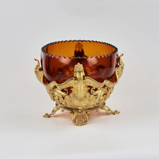 Bronze Jardiniere with Glas For Sale - Image 3 of 5