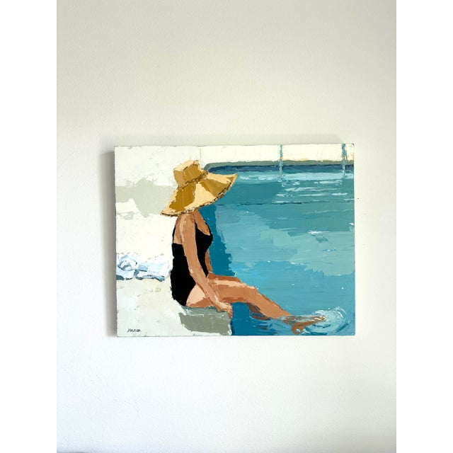 Abstract "Big Hat, Cool Toes" Original Modern Oil Painting, by Jennifer Hohlfelder For Sale - Image 3 of 10