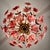 Vintage Murano Glass Floral Chandelier – Rare Deep Pink Flowers, Flush Mount For Sale - Image 9 of 18