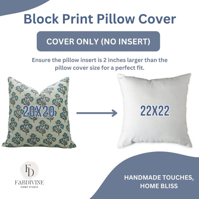 Not Yet Made - Made To Order Fabdivine Baelpatra Print Linen Blend Cushion Cover- 26x26 For Sale - Image 5 of 5