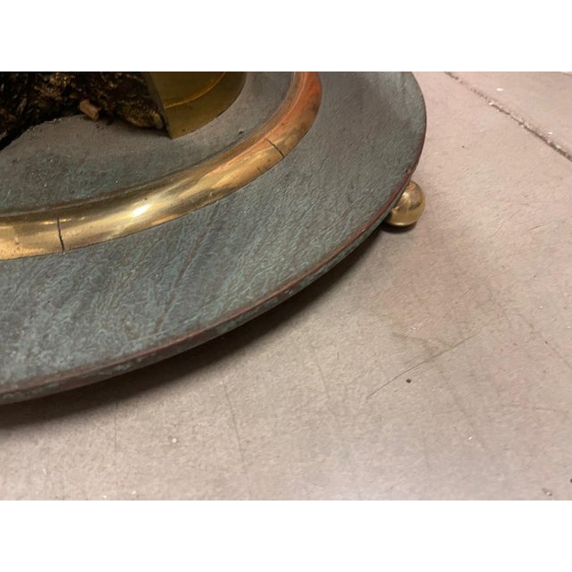 Mid-Century Italian Crystal Brass Dining Table, 1970s For Sale - Image 11 of 18