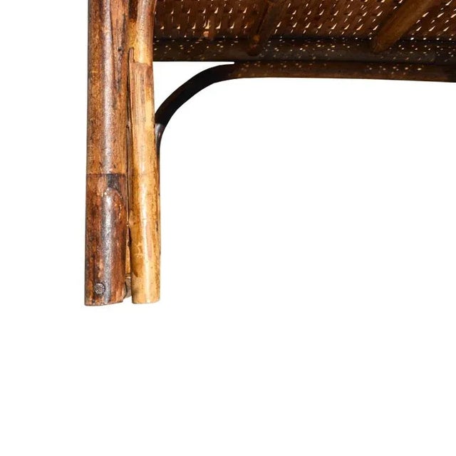 Burnt Tortoise Wood Bamboo Breakfast Bed Tray With Magazine Rack and Cup Holder For Sale - Image 4 of 11
