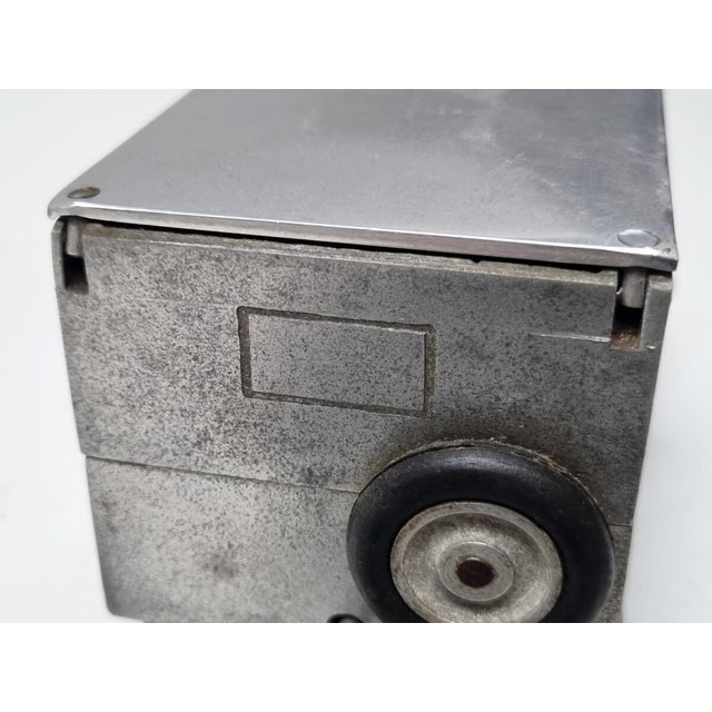 Metal Vintage German WWII Allied Occupation Army Willys Jeep Cigarette Case with Lighter and Ashtray from Walter Baier Company For Sale - Image 7 of 14