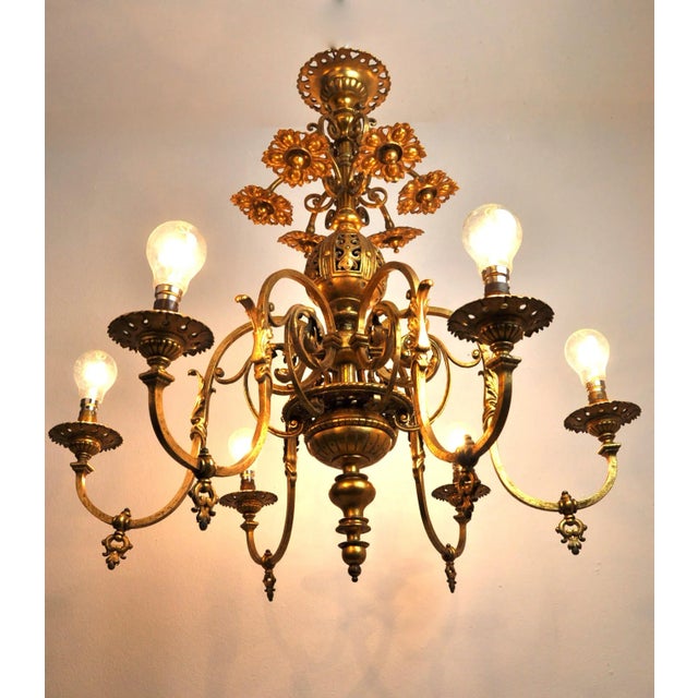 Antique French Chandelier For Sale - Image 10 of 13