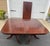 Hard to find antique American 2 pedestal mahogany dining table with 1 leaf. Table was made in the Northeast about 1825....