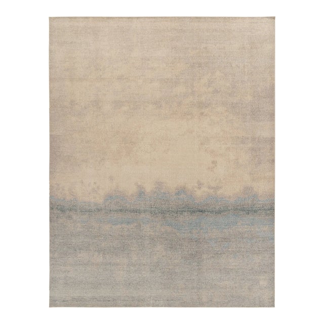 Rug & Kilim’s Ciel Rug in Cream and Blue, 5x8 For Sale