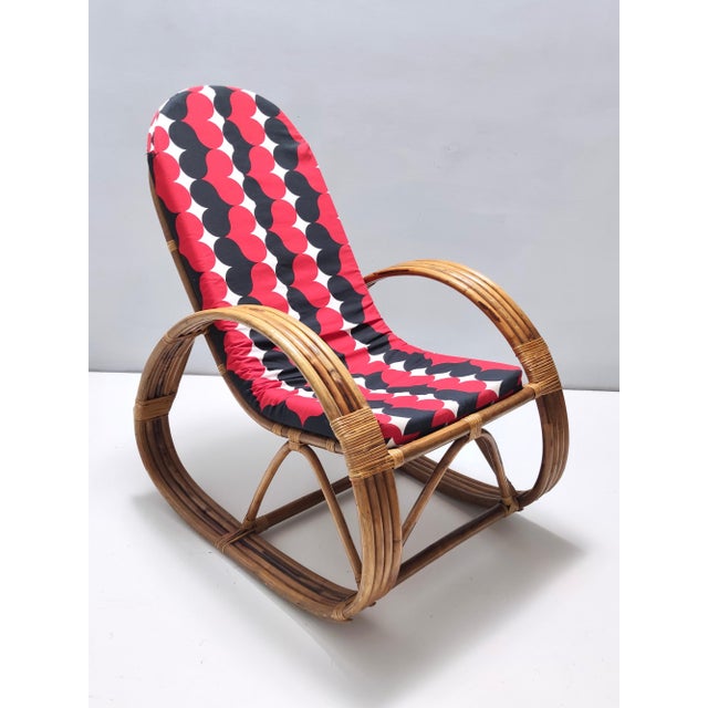 Vintage Bamboo Rocking Chair, 1970s For Sale - Image 11 of 11