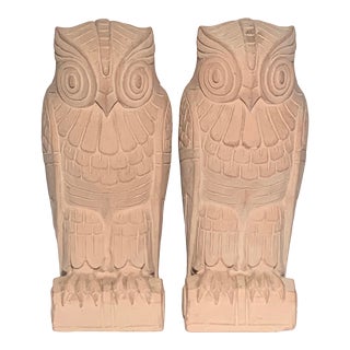 Vintage Library of Congress Owl Bookends - a Pair For Sale