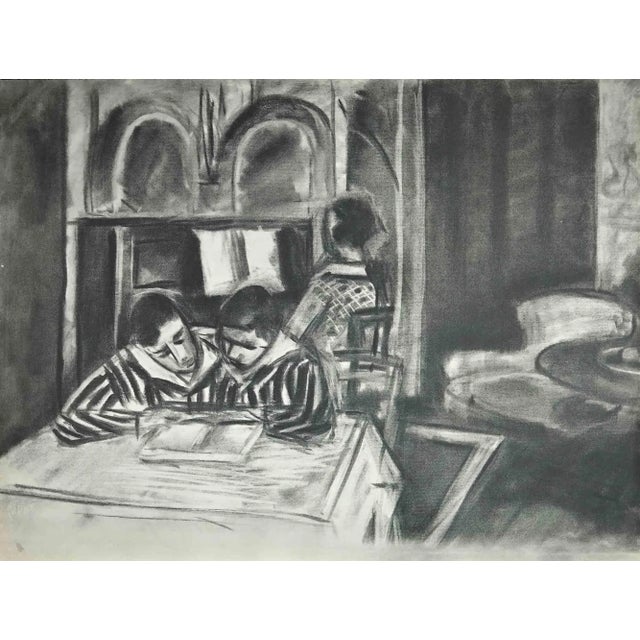 Interior Scene is an original artwork realized by Henri Matisse (after) in 1933. Filigree paper from publisher J.B. Dry...