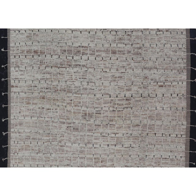 Tribal Modern Moroccan Rug With All-Over Design in Muted Tones by Keivan Woven Arts For Sale - Image 3 of 12