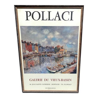 Pollaci Galerie Du Vieux-Bassin Exhibition Framed Poster For Sale