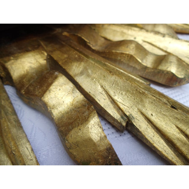 Antique Wooden Sun Mirror in Original Frame, 1890s For Sale - Image 11 of 15